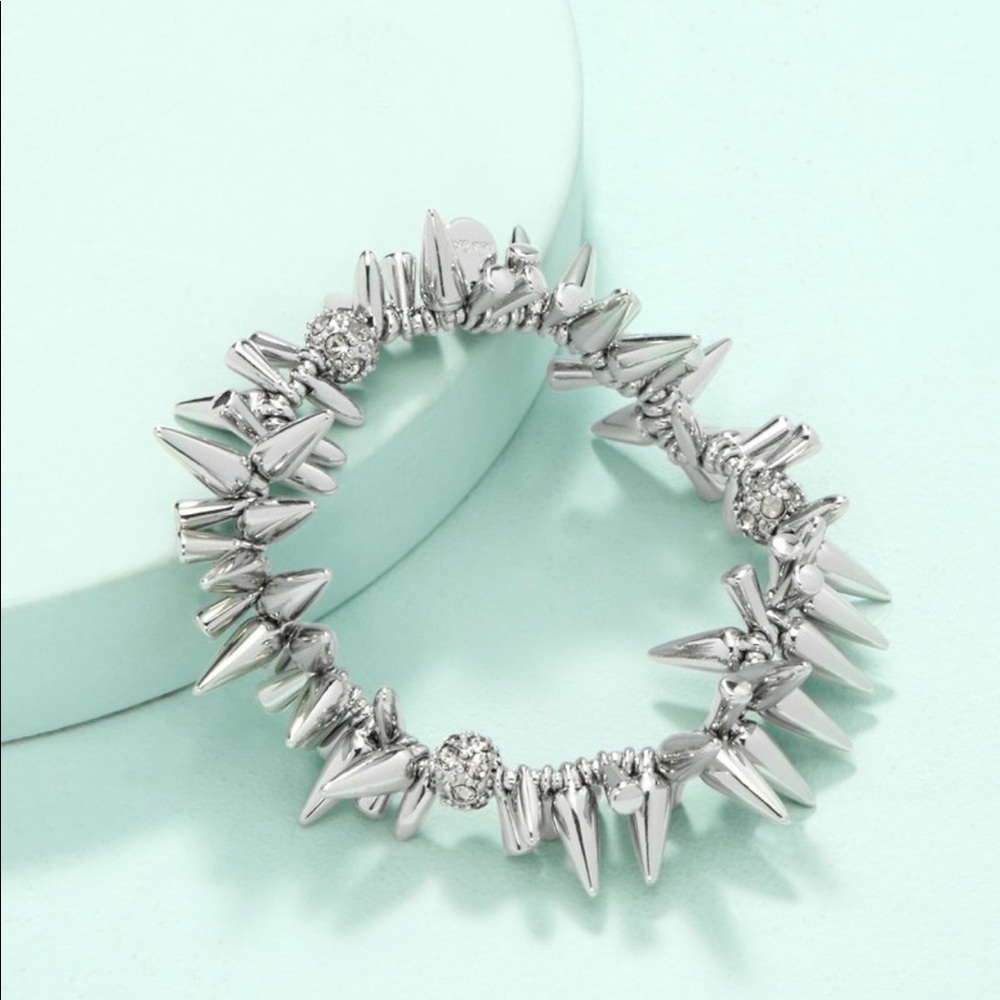 NWT Stella & Dot Silver Renegade Cluster Bracelet